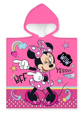 #3 - Badeponcho - Børnehåndklæde - 50x100 cm - Minnie Mouse BFF - 100% Bomuld